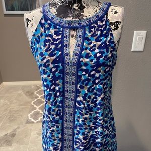 Blue embellished tunic